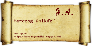 Herczog Anikó névjegykártya